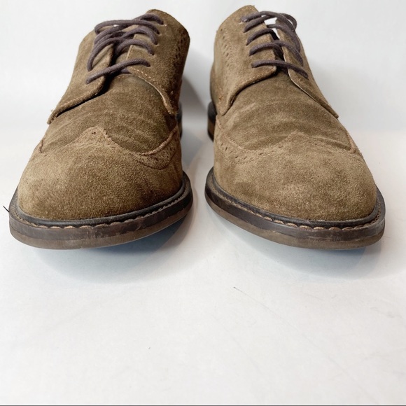 Vionic Bowery Bruno WingTip Oxford Derby  Brown Suede Shoe Size 9 - Picture 5 of 12